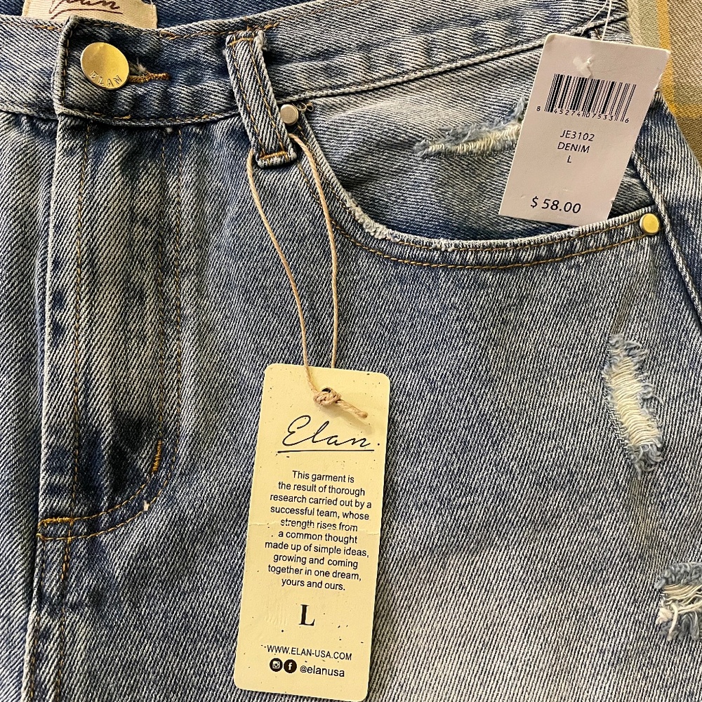 Elan Jean Shorts Women Size Large